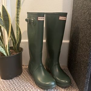 Army Green Tall Hunter Rainboots